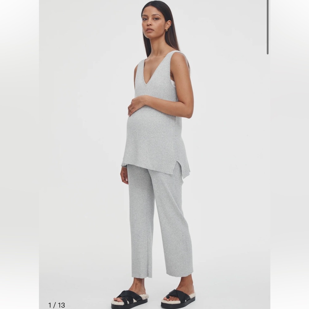 Legoe heritage grey knit maternity pants
